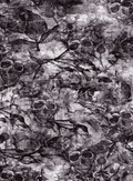 Grunge Floral Gothic Skull Fabric