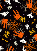 Haunted House Halloween Fabric