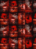 Horror Grunge Skull Fabric