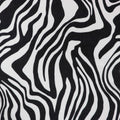 Black & White Zebra Animal Print Linen Look Fabric
