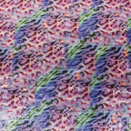 Pastel Multicolour Leopard Print Stretch Sequin Fabric