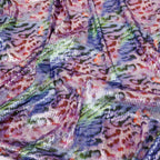Pastel Multicolour Leopard Print Stretch Sequin Fabric