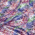 Pastel Multicolour Leopard Print Stretch Sequin Fabric