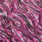 Pink Zebra Print Stretch Sequin Fabric