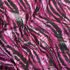 Pink Zebra Print Stretch Sequin Fabric