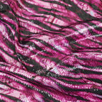 Pink Zebra Print Stretch Sequin Fabric