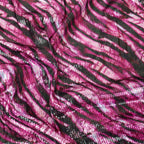 Pink Zebra Print Stretch Sequin Fabric