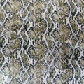 Natural Snakeskin Print Stretch Sequin Fabric