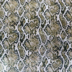 Natural Snakeskin Print Stretch Sequin Fabric