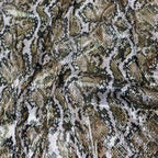 Natural Snakeskin Print Stretch Sequin Fabric