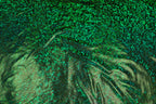 Green Snake Scale Fabric Metallic Foil All Way Stretch