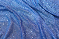 Blue Sequin Lurex Fabric with Shimmer Finish