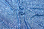 Blue Sequin Lurex Fabric with Shimmer Finish