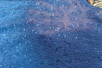 Blue Sequin Lurex Fabric with Shimmer Finish