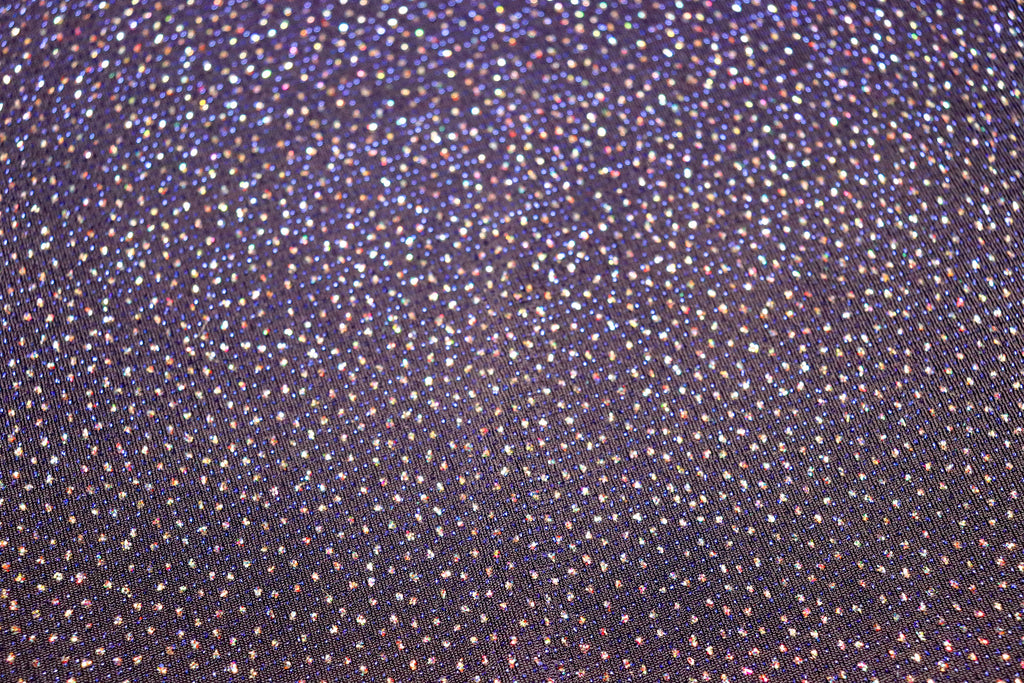 Navy Royal Blue Lurex Fabric Glitter All Way Stretch