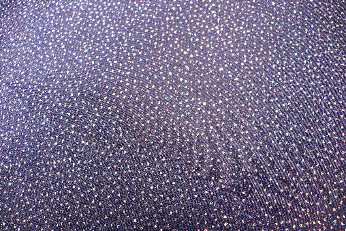 Navy Royal Blue Lurex Fabric Glitter All Way Stretch