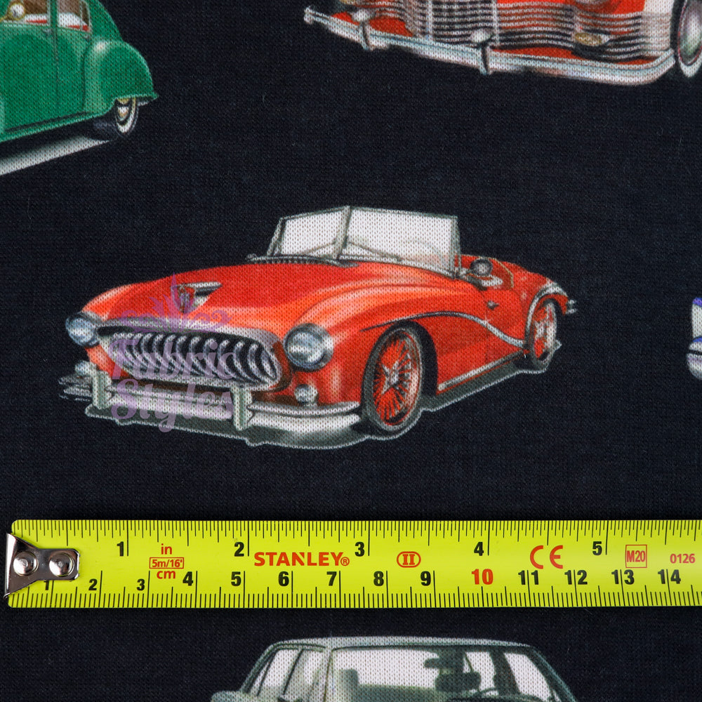 Vintage Cars Stretch Knit