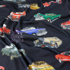 Vintage Cars Stretch Knit