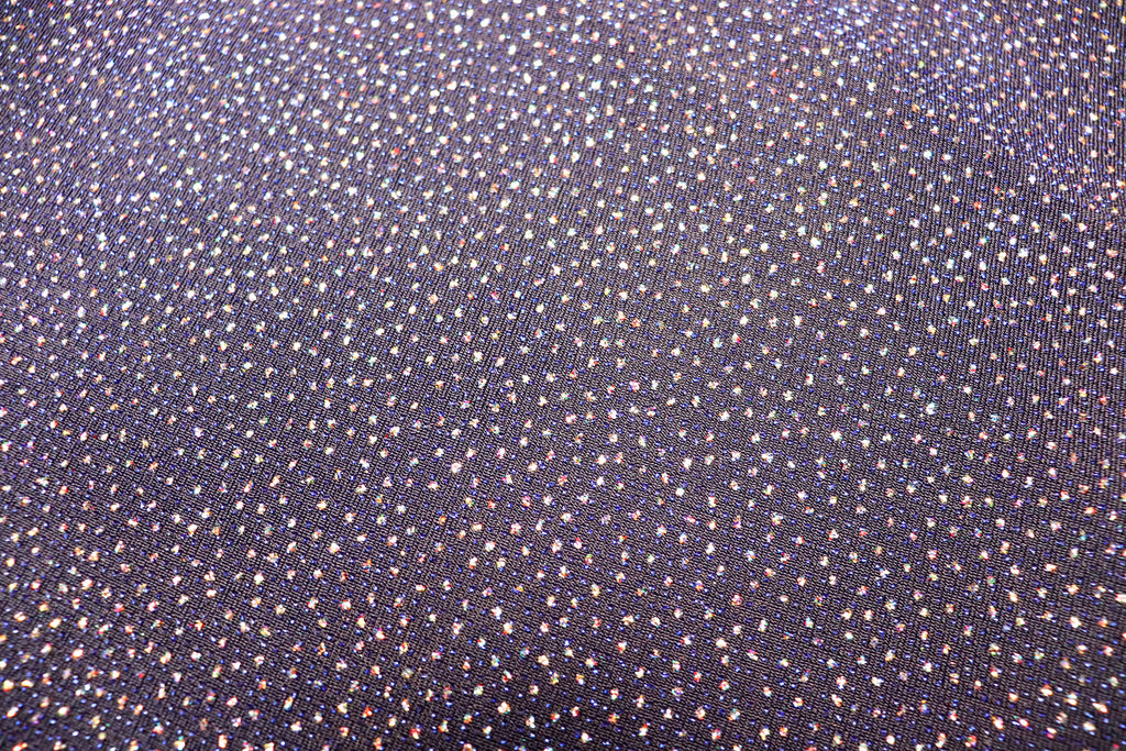 Navy Royal Blue Lurex Fabric Glitter All Way Stretch