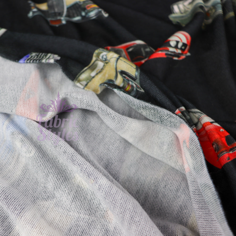 Vintage Cars Stretch Knit