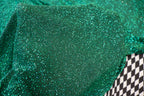 Emerald Green Lurex Fabric Shiny All Way Stretch