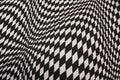 Abstract Diamond Jacquard Fabric Black White Geometric Stretch