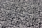 Black White Leopard Jacquard Fabric Raised Pattern Stretch