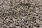 Black White Leopard Jacquard Fabric Raised Pattern Stretch