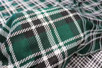 Bottle Green Tartan Jacquard Fabric with Stretch