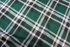 Bottle Green Tartan Jacquard Fabric with Stretch