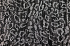 Black Silver Leopard Lurex Fabric All Way Stretch