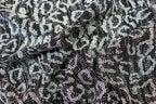 Black Silver Leopard Lurex Fabric All Way Stretch