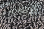 Black Silver Leopard Lurex Fabric All Way Stretch