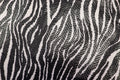 Black White Zebra Foil Fabric Shiny Scales All Way Stretch