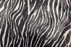 Black White Zebra Foil Fabric Shiny Scales All Way Stretch