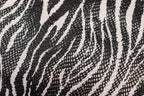 Black White Zebra Foil Fabric Shiny Scales All Way Stretch
