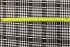 Black White Check Jacquard Fabric Stretch Knit Tartan