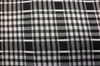 Black White Check Jacquard Fabric Stretch Knit Tartan