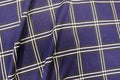 Navy Check Jacquard Fabric Black White Lines with Stretch
