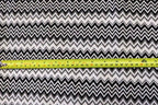 Chevron Stretch Jacquard Fabric Black White Zigzag Stripes