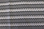 Chevron Stretch Jacquard Fabric Black White Zigzag Stripes