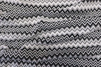 Chevron Stretch Jacquard Fabric Black White Zigzag Stripes