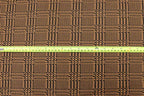 Rust Black Check Jacquard Fabric with Stretch