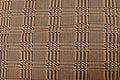 Rust Black Check Jacquard Fabric with Stretch