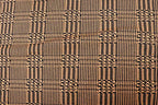 Rust Black Check Jacquard Fabric with Stretch