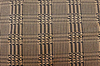 Rust Black Check Jacquard Fabric with Stretch