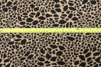 Animal Spot Jacquard Fabric Camel Black with Stretch