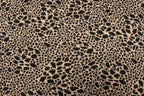 Animal Spot Jacquard Fabric Camel Black with Stretch