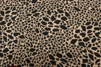 Animal Spot Jacquard Fabric Camel Black with Stretch