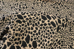 Animal Spot Jacquard Fabric Camel Black with Stretch